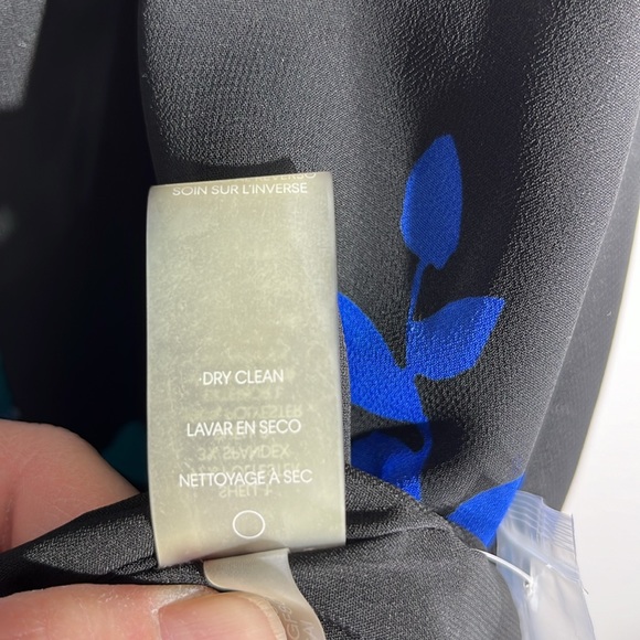 Calvin Klein Sleeveless Floral Blouse Double Layer Chiffon Size Large - Picture 6 of 6